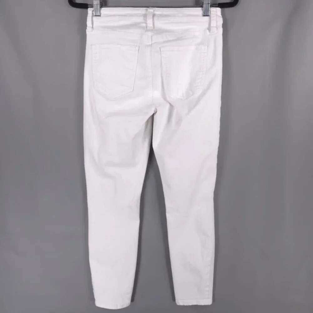PISTOLA‎ REVOLVE Jeans White MidRise Semi Distressed Skinny P6822FTN-WAK Size 27